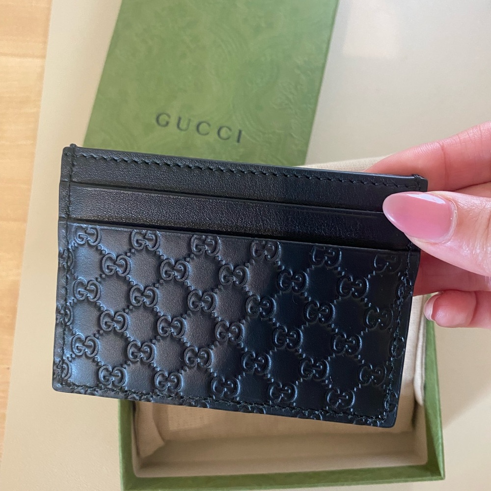 Gucci Black Leather Card Holder